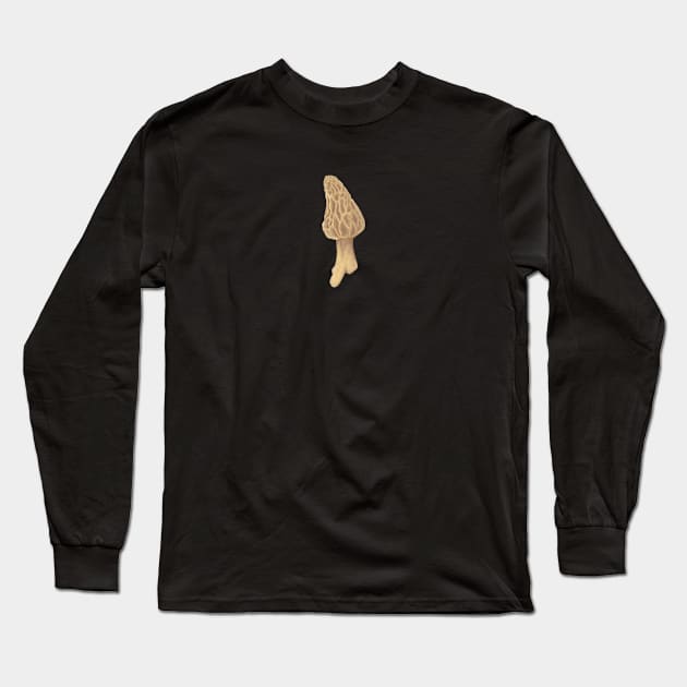 Morel mushroom Long Sleeve T-Shirt by Beelixir Illustration